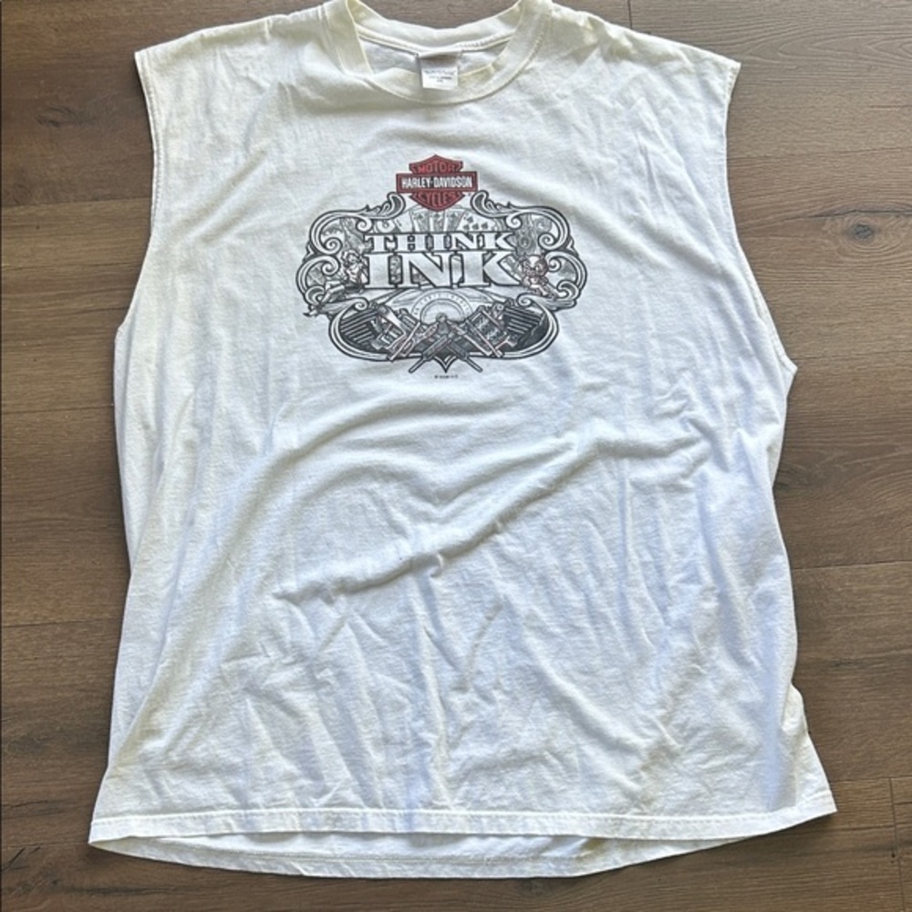 Harley-Davidson Kauai vintage 2008 Graphic Tank with Ink Motorcycle Emblem ! XXL